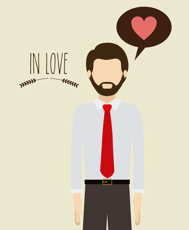 Love design over white background, vector illustrationのイラスト素材
