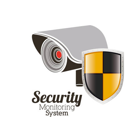 Security system design over white background, vector illustrationのイラスト素材