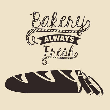 Bakery design over beige background, vector illustrationのイラスト素材