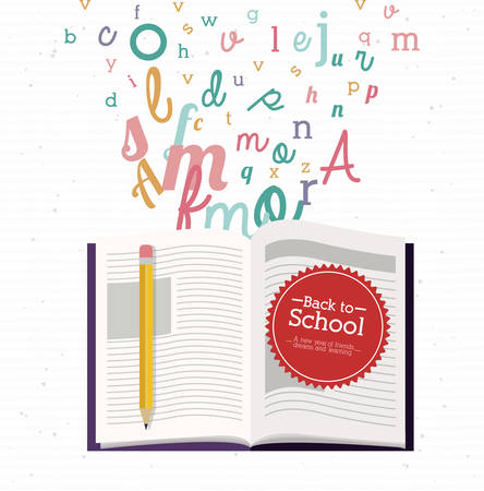 Back to school design over white background, vector illustrationのイラスト素材