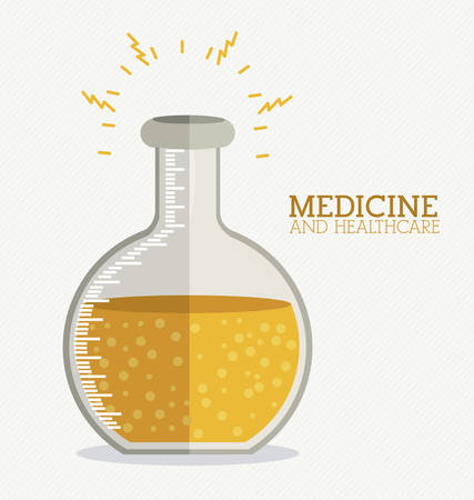 Medicine and healthcare design over white background, vector illustrationのイラスト素材