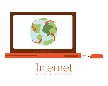 Internet design over white background, vector illustrationのイラスト素材