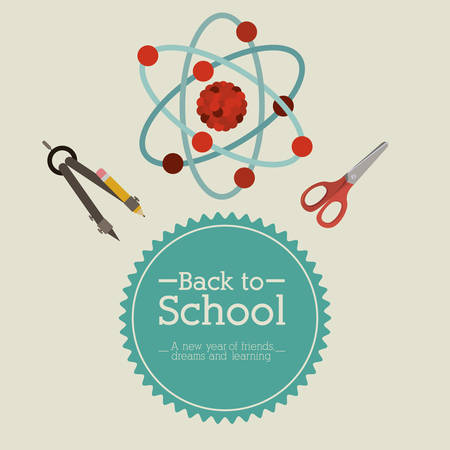Back to school design over white background, vector illustrationのイラスト素材