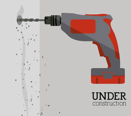 Under construction design over white background, vector illustrationのイラスト素材