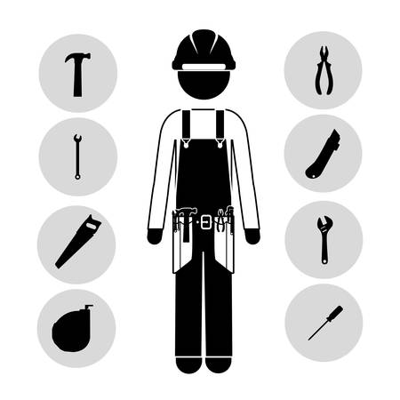 Under construction design over white background, vector illustrationのイラスト素材