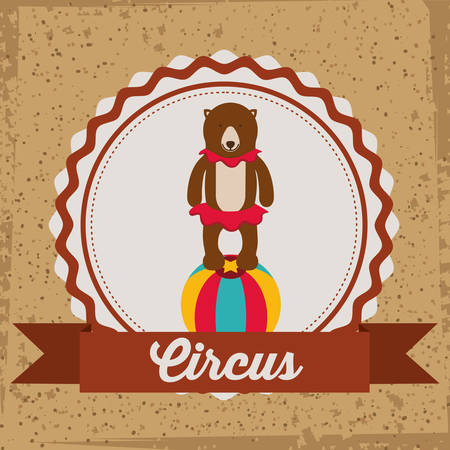 Circus design over brown background, vector illustrationのイラスト素材