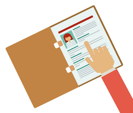 Human Resources design over white background, vector illustrationのイラスト素材