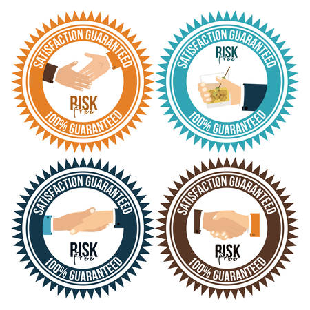 Risk free design over white background, vector illustrationのイラスト素材