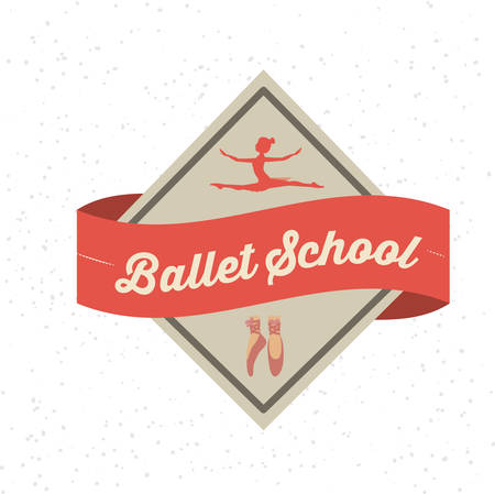 Ballet School design over white background, vector illustrationのイラスト素材