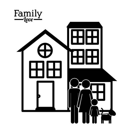 Family design over white background, vector illustrationのイラスト素材