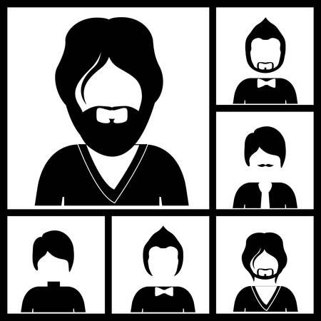 People design over white background, vector illustrationのイラスト素材