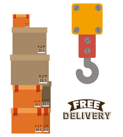 Delivery design over white background, vector illustrationのイラスト素材