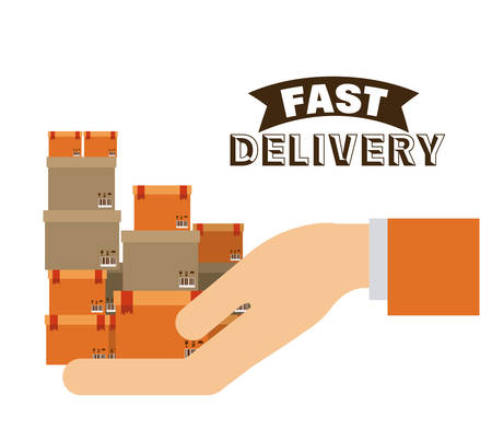 Delivery design over white background, vector illustrationのイラスト素材