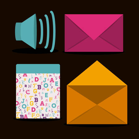 e-learning design over brown background, vector illustrationのイラスト素材