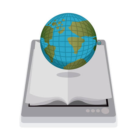 e-book design over white background, vector illustrationのイラスト素材