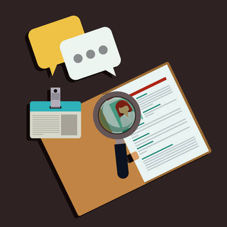 Human Resources design over brown background, vector illustrationのイラスト素材