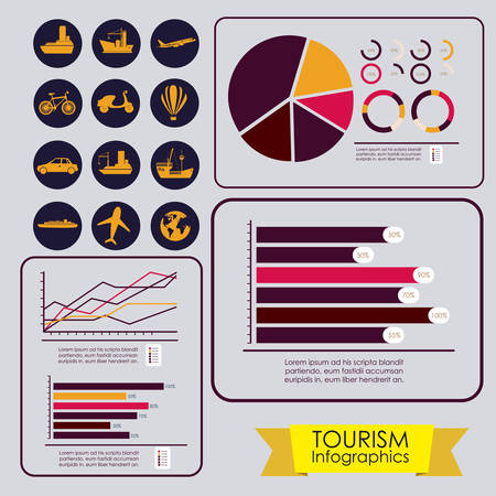 Infographic design over white background, vector illustrationのイラスト素材
