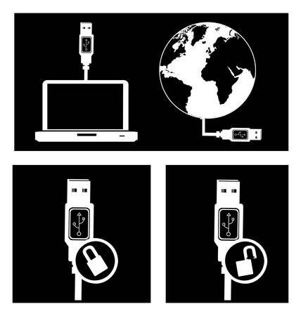 Gadget design over white background, vector illustrationのイラスト素材