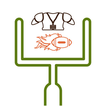 Football design over white background, vector illustrationのイラスト素材