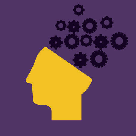 e-learning design over purple background, vector illustrationのイラスト素材