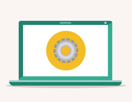 Technology design over white background, vector illustrationのイラスト素材