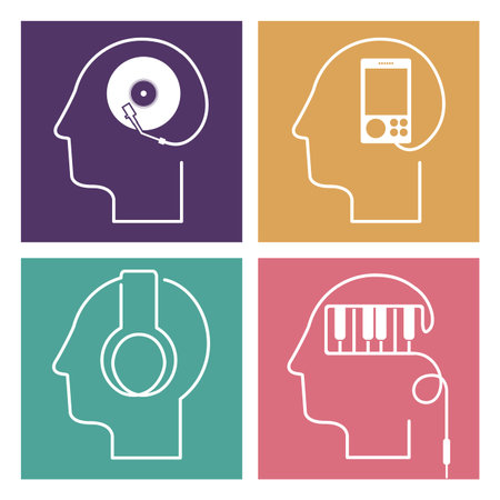 Music design over white background, vector illustrationのイラスト素材