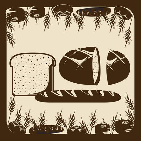 Bakery design over beige background, vector illustrationのイラスト素材