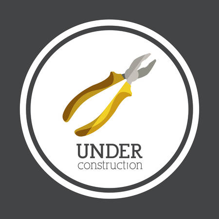 Under construction design over white background, vector illustrationのイラスト素材