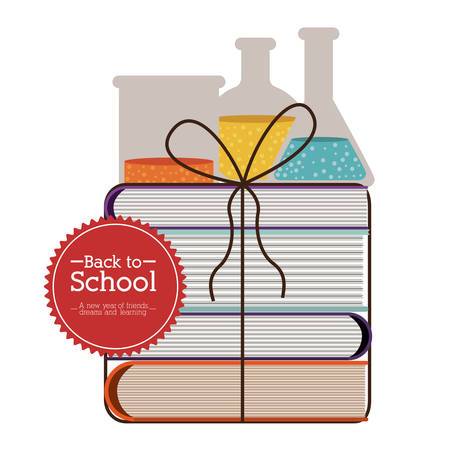 Back to school design over white background, vector illustrationのイラスト素材