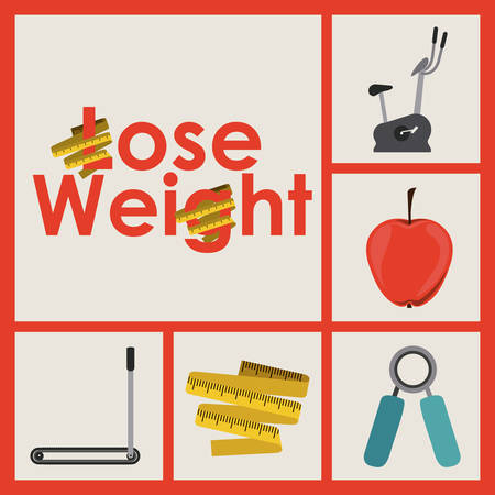 Heathy Lifestyle design over white background, vector illustrationのイラスト素材