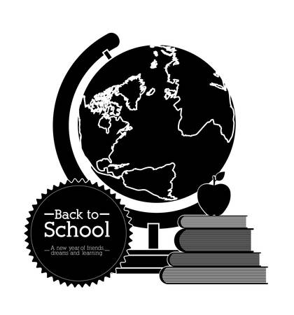 Back to school design over white background, vector illustrationのイラスト素材