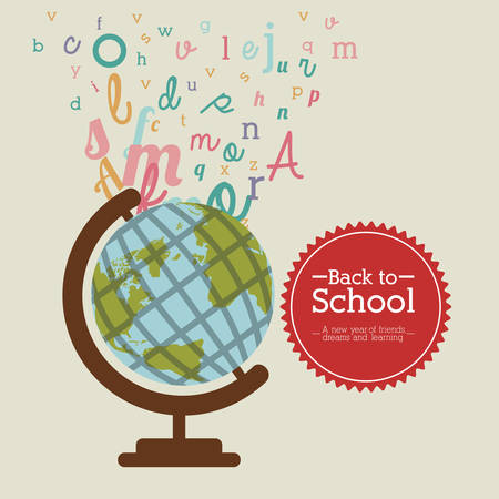 Back to school design over white background, vector illustrationのイラスト素材