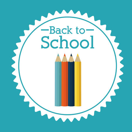Back to school design over blue background, vector illustrationのイラスト素材