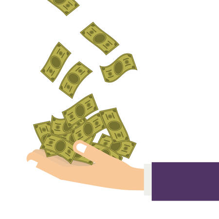 Money design over white background, vector illustrationのイラスト素材