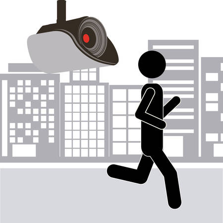 Security system design over white background, vector illustrationのイラスト素材