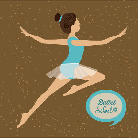 Ballet School design over brown background, vector illustrationのイラスト素材