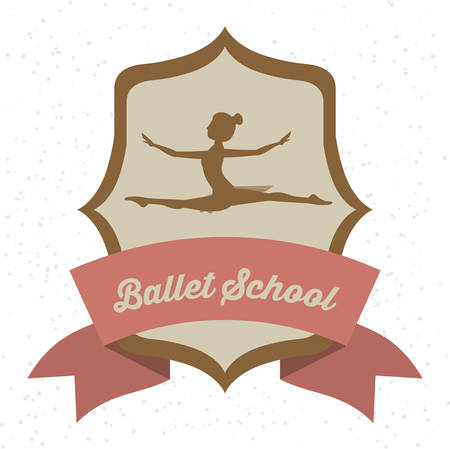 Ballet School design over white background, vector illustrationのイラスト素材