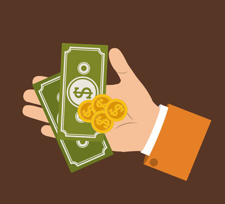 Risk free design over brown background, vector illustrationのイラスト素材