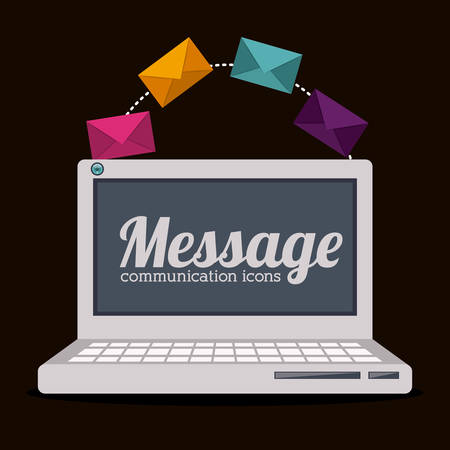 e-learning design over brown background, vector illustrationのイラスト素材