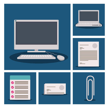 e-learning design over white background, vector illustrationのイラスト素材