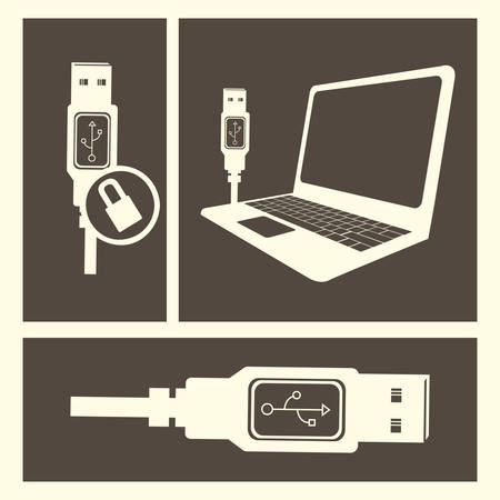 Gadget design over white background, vector illustrationのイラスト素材