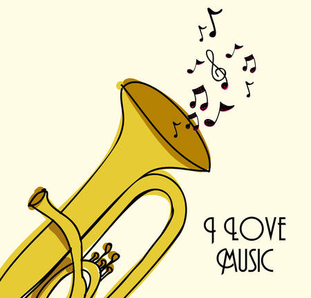 Music  design over white background, vector illustrationのイラスト素材