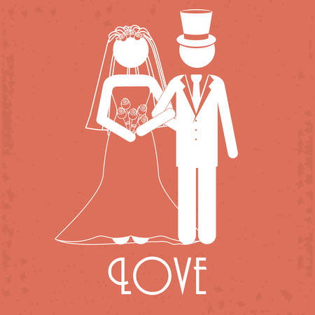 Love design over red background, vector illustrationのイラスト素材