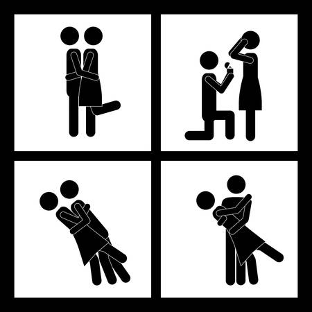 Love design over white background, vector illustrationのイラスト素材