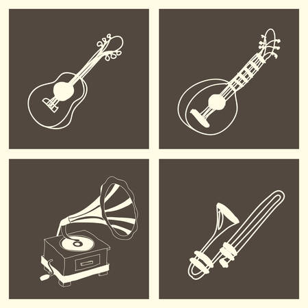 Music  design over white background, vector illustrationのイラスト素材