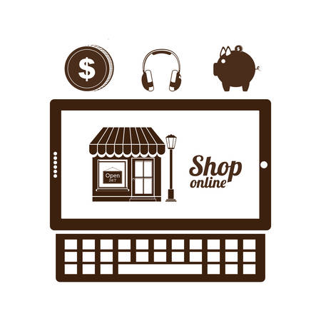 Technology design over white background, vector illustrationのイラスト素材