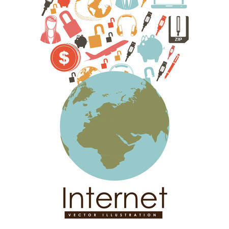 Technology design over white background, vector illustrationのイラスト素材