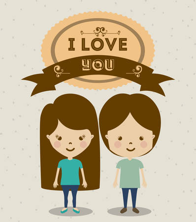 Love design over white background, vector illustrationのイラスト素材