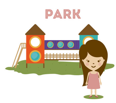 Park design over white background, vector illustrationのイラスト素材