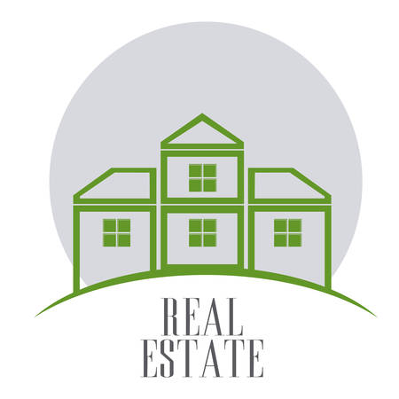 Real Estate design over white background, vector illustrationのイラスト素材